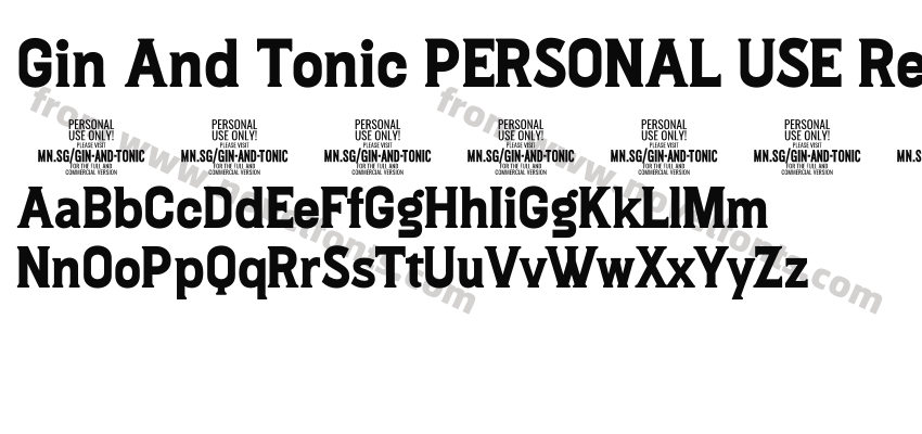 Gin And Tonic PERSONAL USE RegularPreview