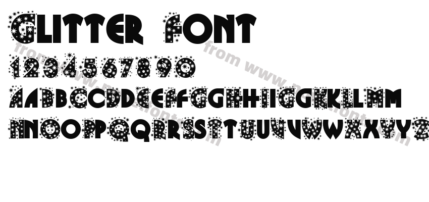 Glitter FontPreview