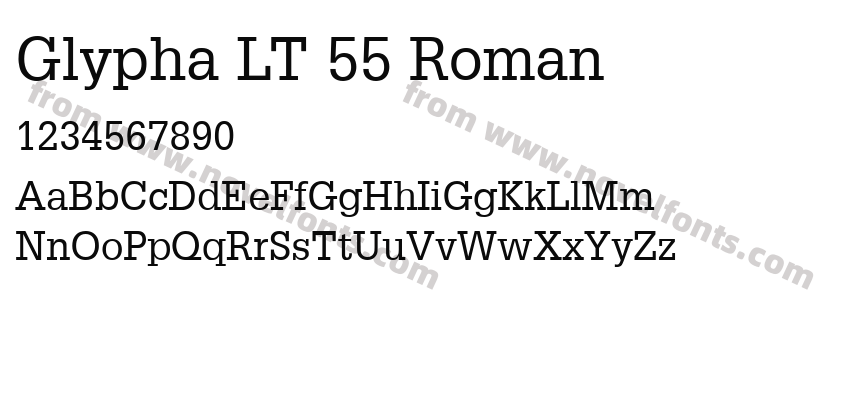 Glypha LT 55 RomanPreview