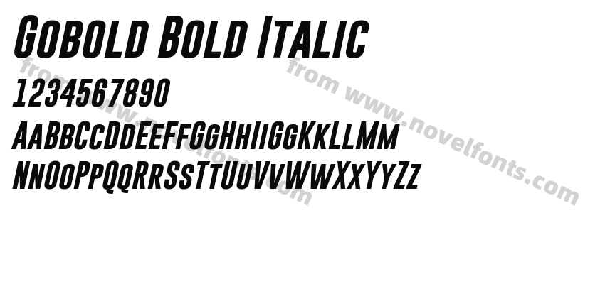 Gobold Bold ItalicPreview