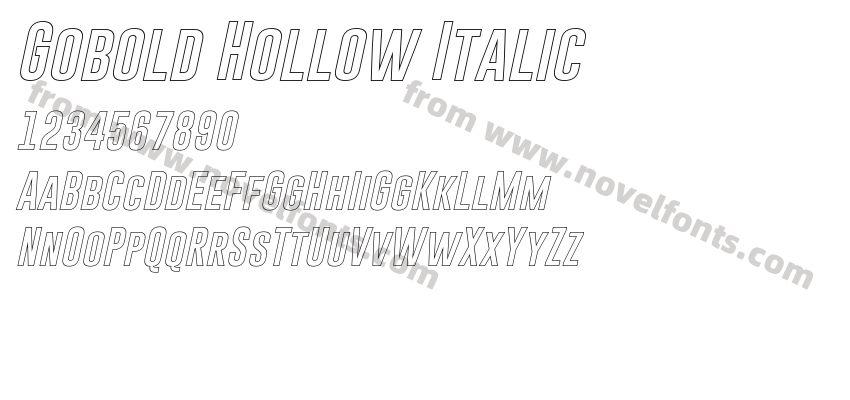 Gobold Hollow ItalicPreview