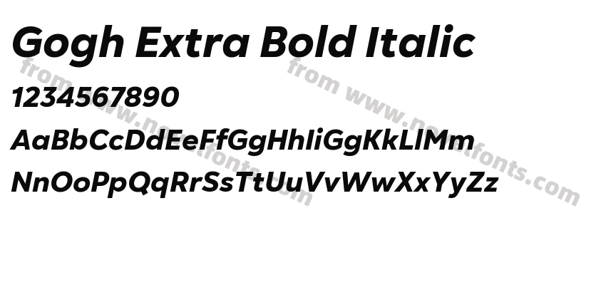 Gogh Extra Bold ItalicPreview