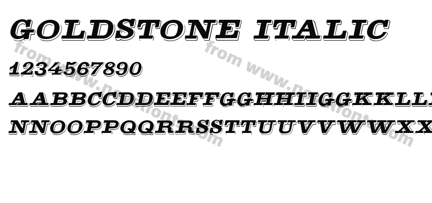 Goldstone ItalicPreview