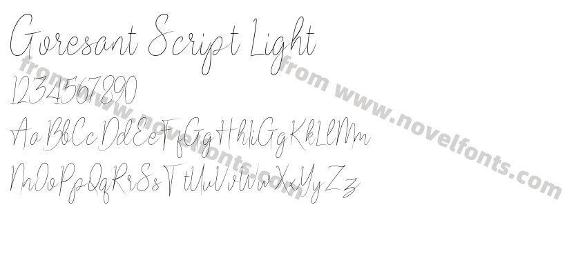 Goresant Script LightPreview