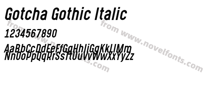 Gotcha Gothic ItalicPreview