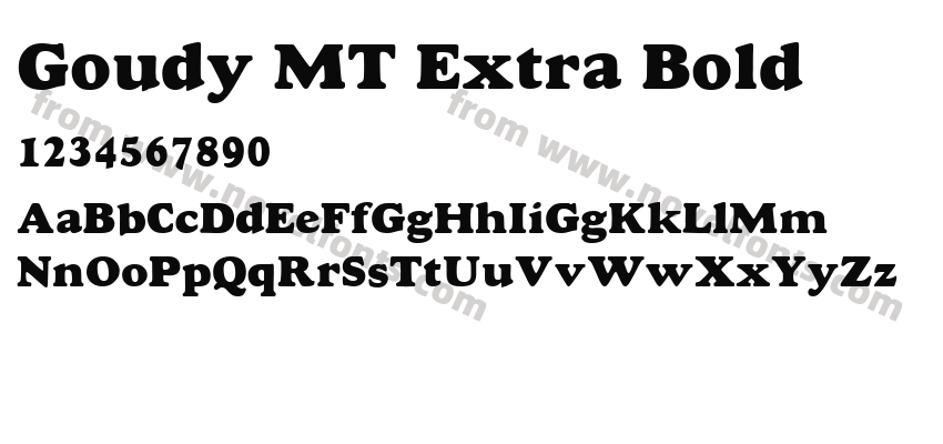 Goudy MT Extra BoldPreview