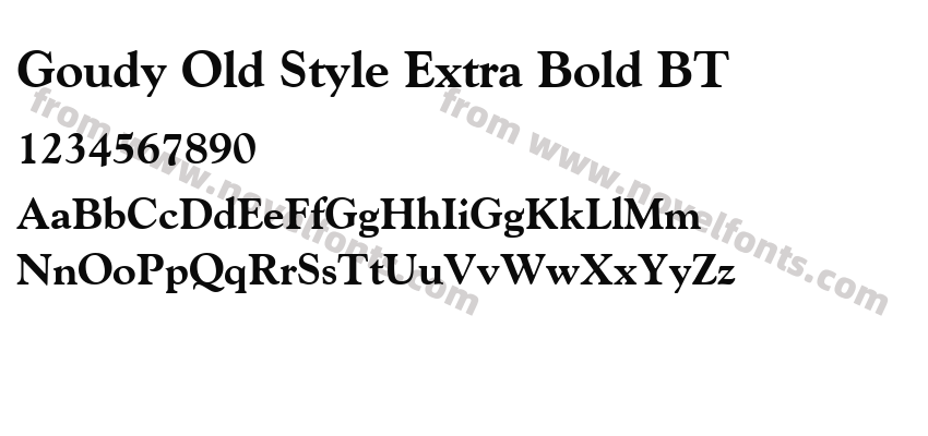 Goudy Old Style Extra Bold BTPreview