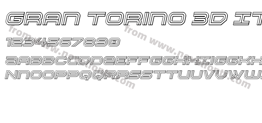 Gran Torino 3D ItalicPreview