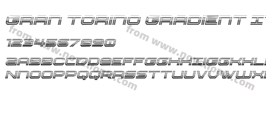 Gran Torino Gradient ItalicPreview