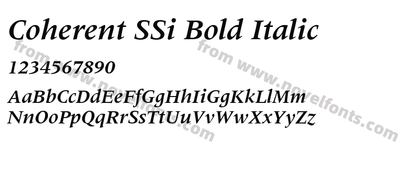 Coherent SSi Bold ItalicPreview