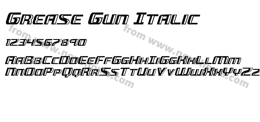 Grease Gun ItalicPreview