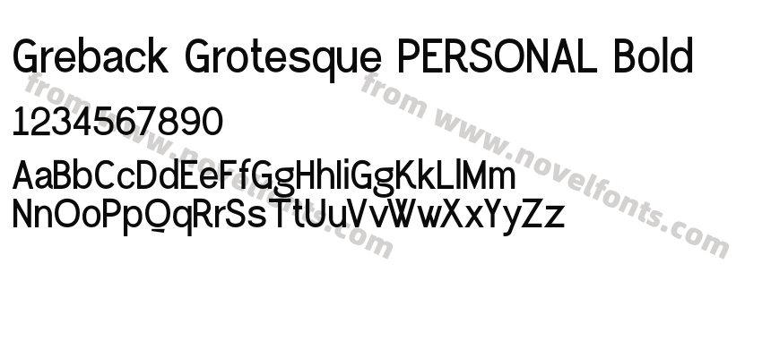 Greback Grotesque PERSONAL BoldPreview