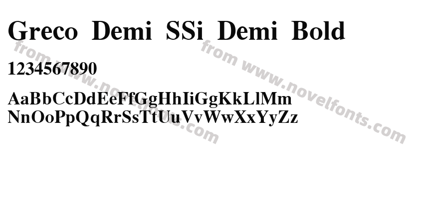 Greco Demi SSi Demi BoldPreview