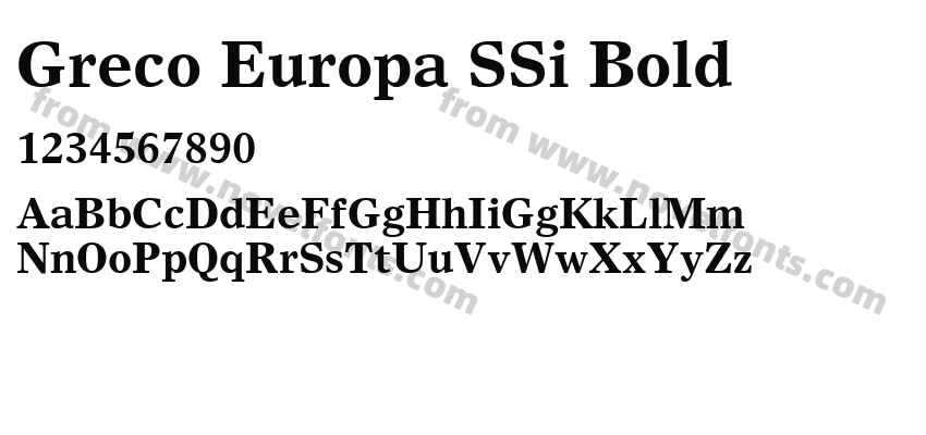 Greco Europa SSi BoldPreview