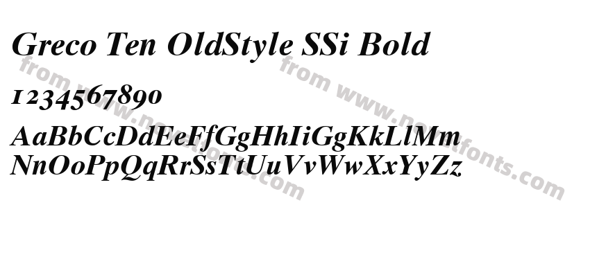 Greco Ten OldStyle SSi BoldPreview