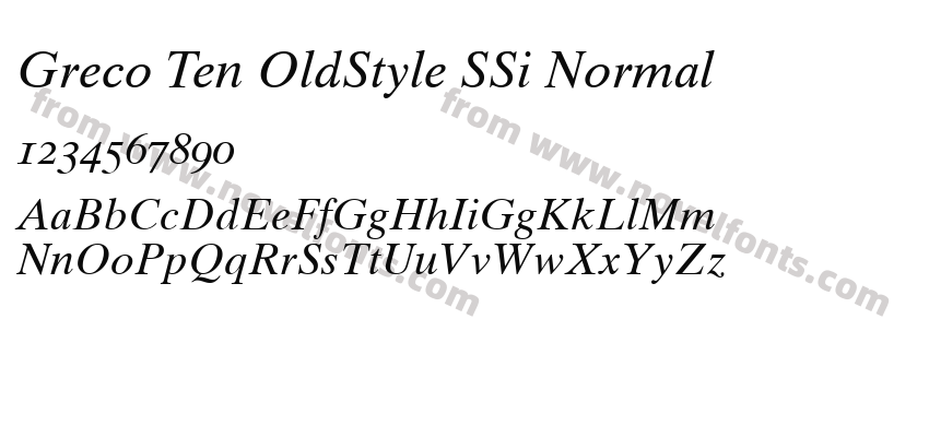 Greco Ten OldStyle SSi NormalPreview