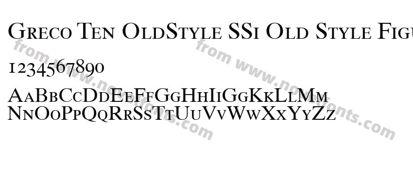 Greco Ten OldStyle SSi Old Style FiguresPreview