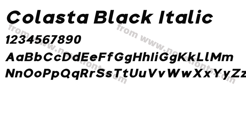 Colasta Black ItalicPreview