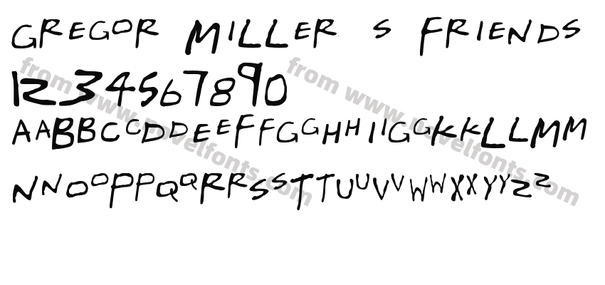 Gregor Miller's Friends FontPreview