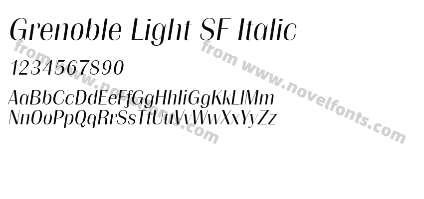 Grenoble Light SF ItalicPreview