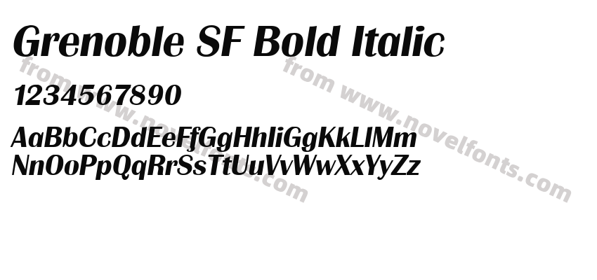 Grenoble SF Bold ItalicPreview