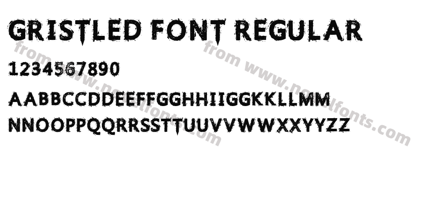 Gristled Font RegularPreview