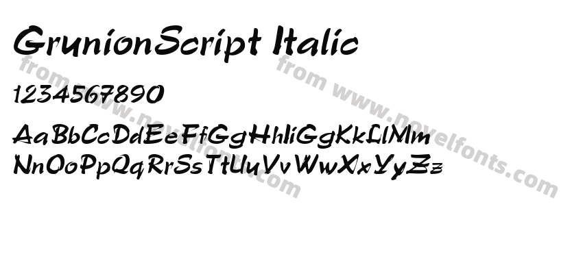 GrunionScript ItalicPreview