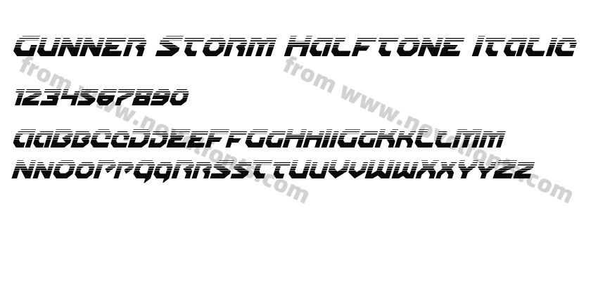 Gunner Storm Halftone ItalicPreview