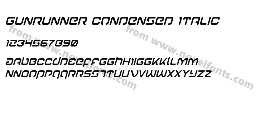 Gunrunner Condensed ItalicPreview