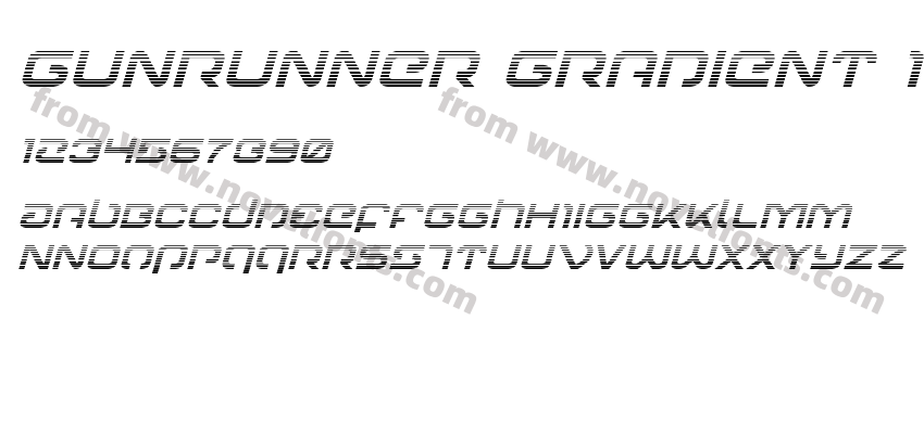 Gunrunner Gradient ItalicPreview