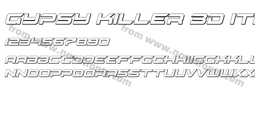 Gypsy Killer 3D ItalicPreview