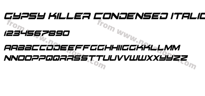 Gypsy Killer Condensed ItalicPreview