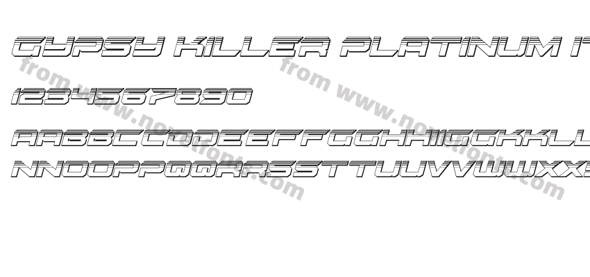 Gypsy Killer Platinum ItalicPreview