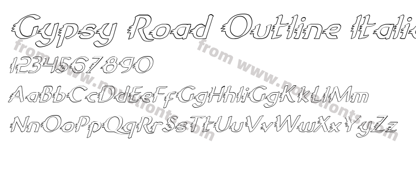 Gypsy Road Outline ItalicPreview