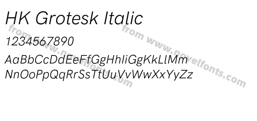 HK Grotesk ItalicPreview