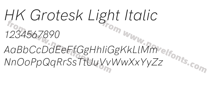 HK Grotesk Light ItalicPreview