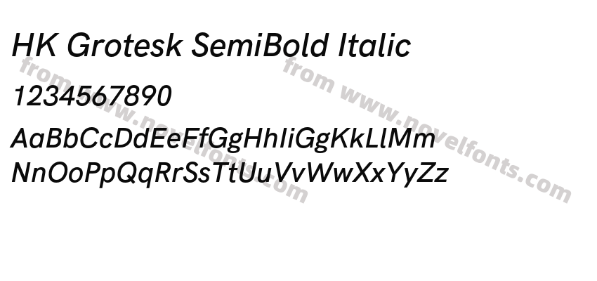 HK Grotesk SemiBold ItalicPreview