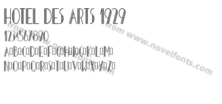 HOTEL DES ARTS 1929Preview