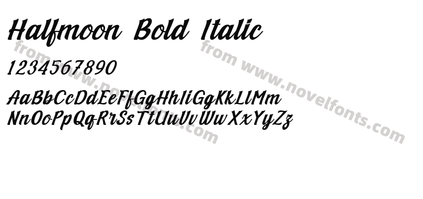 Halfmoon Bold ItalicPreview