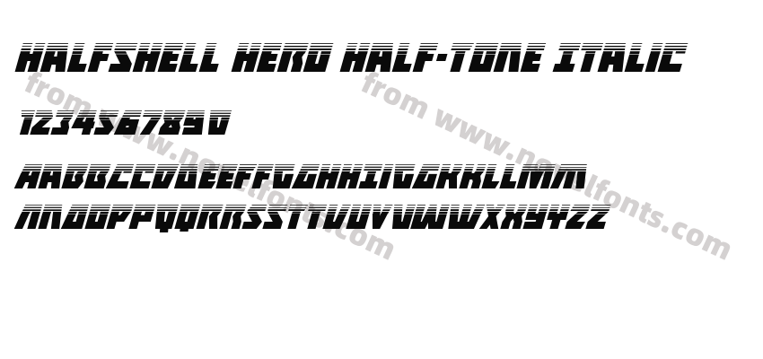 Halfshell Hero Half-Tone ItalicPreview