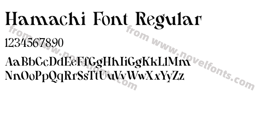 Hamachi Font RegularPreview