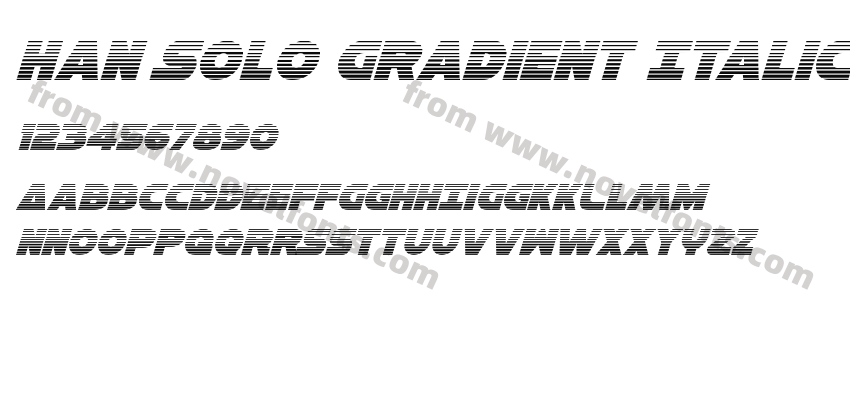 Han Solo Gradient ItalicPreview