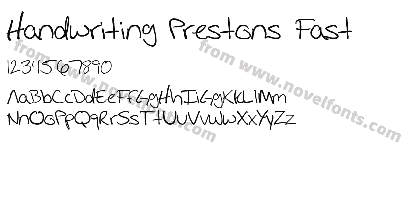 Handwriting Prestons FastPreview