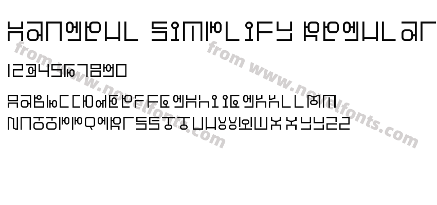 Hangeul Simplify RegularPreview