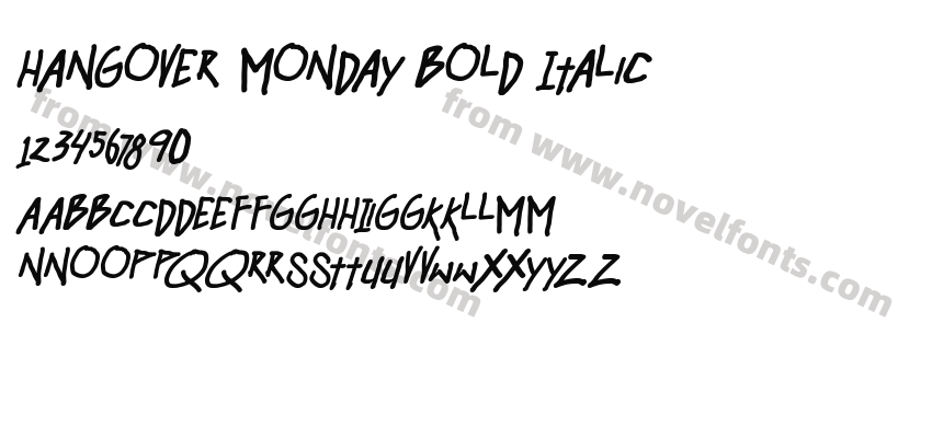 Hangover Monday Bold ItalicPreview