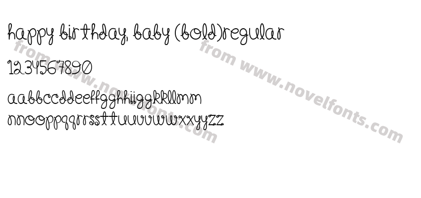 Happy Birthday, Baby (Bold)RegularPreview