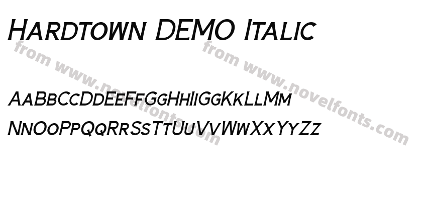 Hardtown DEMO ItalicPreview