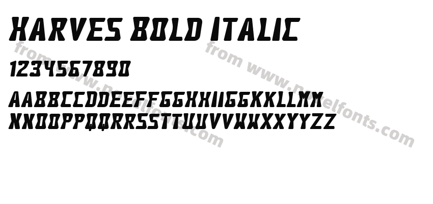 Harves Bold ItalicPreview