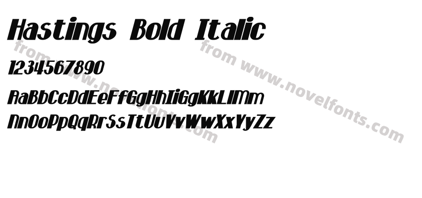 Hastings Bold ItalicPreview