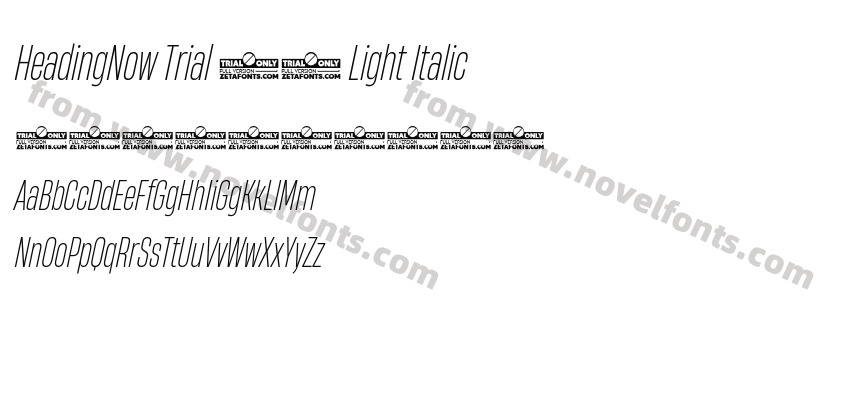 HeadingNow Trial 32 Light ItalicPreview